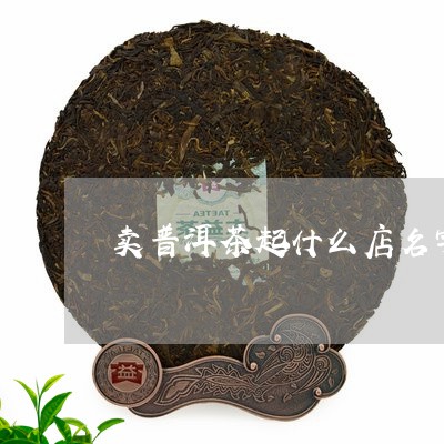 卖普洱茶起什么店名字最好/2023110444149