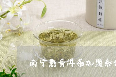 南宁熟普洱茶加盟条件/2023092551625