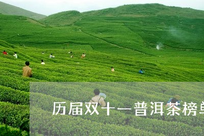 历届双十一普洱茶榜单/2023062827382