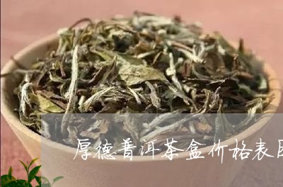 厚德普洱茶盒价格表图片/2023110502705