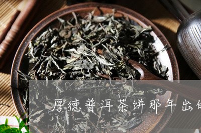 厚德普洱茶饼那年出的/2023062473937