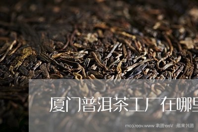 厦门普洱茶工厂在哪里啊/2023050618584