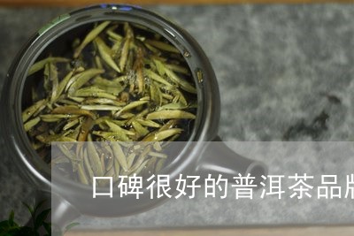 口碑很好的普洱茶品牌排行榜/2023082997371