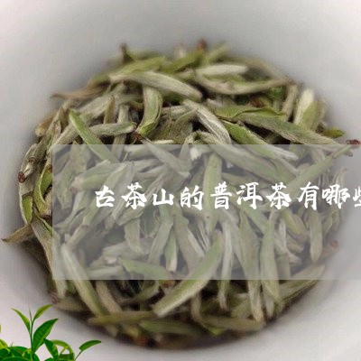 古茶山的普洱茶有哪些/2023093037481