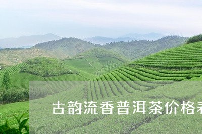 古韵流香普洱茶价格表/2023092986050