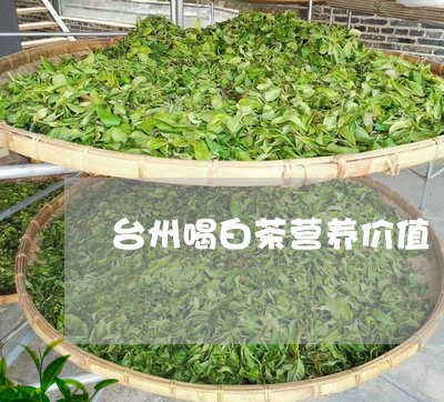 台州喝白茶营养价值/2023121735050
