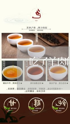 吃了羊肉能喝普洱茶吗/2023062477360