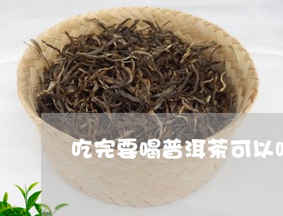 吃完要喝普洱茶可以吗/2023061947360