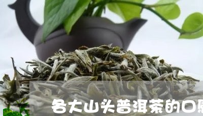 各大山头普洱茶的口感/2023062325258