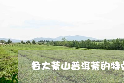 各大茶山普洱茶的特点/2023080119480