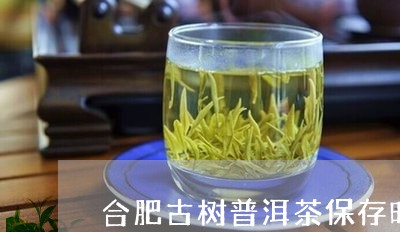 合肥古树普洱茶保存时间/2023081728594