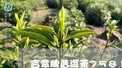 吉幸牌普洱茶7581/2023100658380