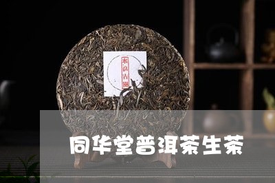 同华堂普洱茶生茶/2023120332614