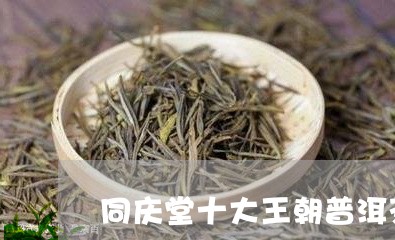 同庆堂十大王朝普洱茶/2023120618595