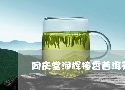 同庆堂润辉樟香普洱茶/2023092908381