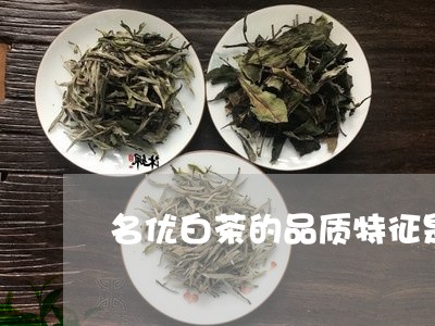 名优白茶的品质特征是/2023123129480