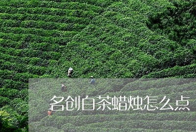 名创白茶蜡烛怎么点/2023071687269