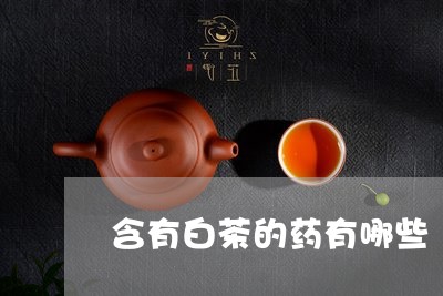 含有白茶的药有哪些/2023121815248