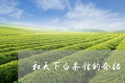 和天下白茶馆的介绍/2023071659385