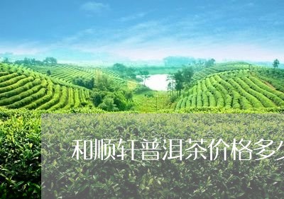 和顺轩普洱茶价格多少一斤/2023121583027