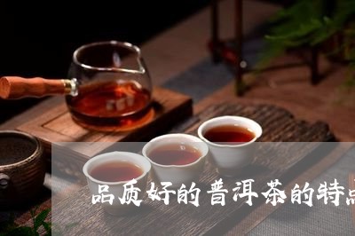 品质好的普洱茶的特点/2023062269271