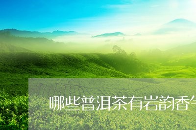 哪些普洱茶有岩韵香气味/2023112761583