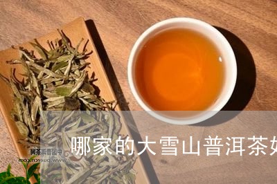 哪家的大雪山普洱茶好/2023093028041