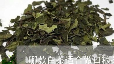 哪款白茶适合做口粮茶/2023092841504