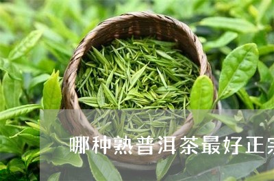 哪种熟普洱茶最好正宗/2023062332603