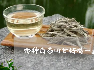 哪种白茶回甘好喝一点/2023092809471