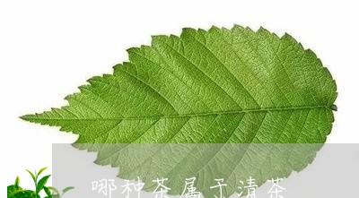 哪种茶属于清茶/2023042913592