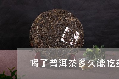 喝了普洱茶多久能吃药/2023100842948