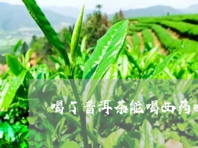 喝了普洱茶能喝西药吗/2023092815936