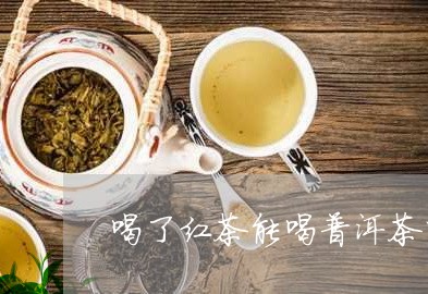 喝了红茶能喝普洱茶吗/2023092994917