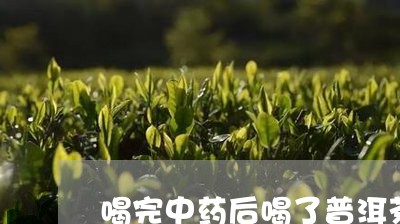 喝完中药后喝了普洱茶/2023100649583