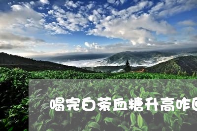 喝完白茶血糖升高咋回事/2023101604816