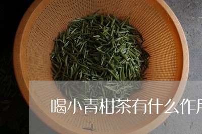 喝小青柑茶有什么作用/2023092168260