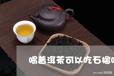 喝普洱茶可以吃石榴吗/2023062339692