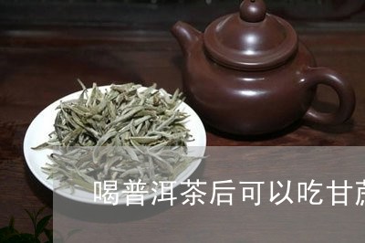 喝普洱茶后可以吃甘蔗/2023073140692