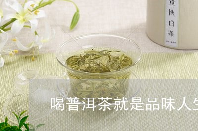 喝普洱茶就是品味人生/2023101779512