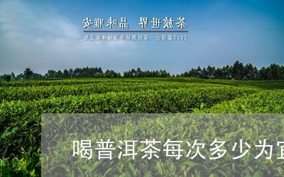 喝普洱茶每次多少为宜/2023062323917