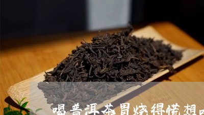 喝普洱茶胃烧得慌想吐/2023082981036