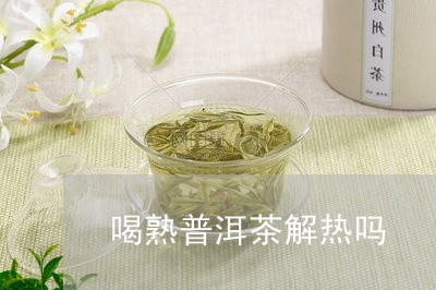 喝熟普洱茶解热吗/2023081670607