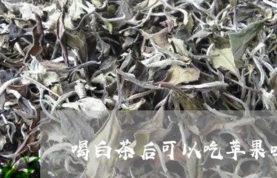 喝白茶后可以吃苹果吗/2023092928302