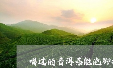 喝过的普洱茶能泡脚吗/2023062011947