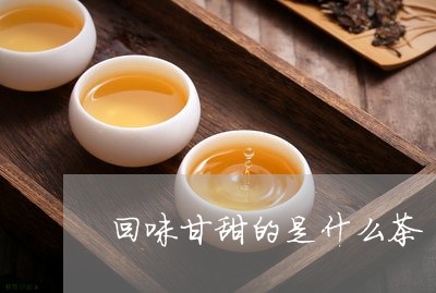 回味甘甜的是什么茶/2023042157068