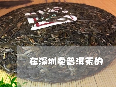 在深圳卖普洱茶的/2023112623615