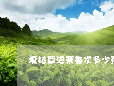 夏枯草泡茶每次多少克/2023092048393