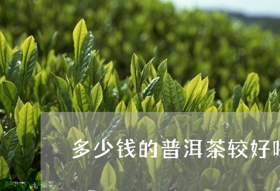 多少钱的普洱茶较好喝一些/2023082793835