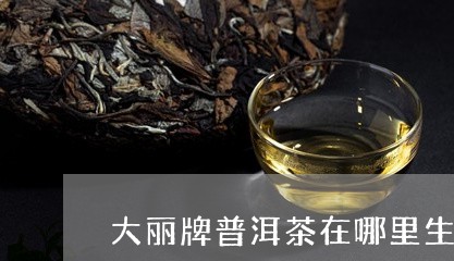 大丽牌普洱茶在哪里生产/2023081752635